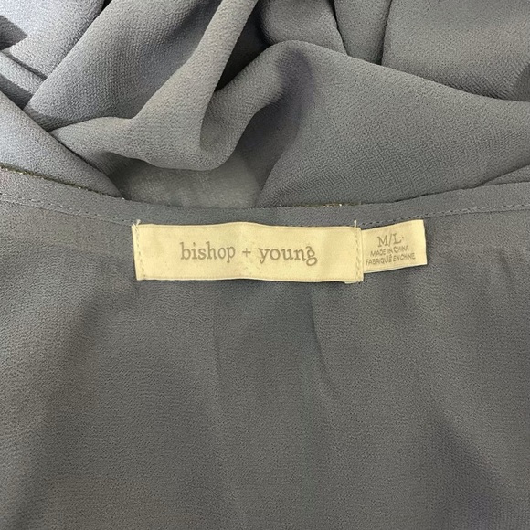 Bishop + Young Blue Split Side Sleep Shirt Beach Cover - Picture 5 of 6